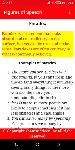 Figures of Speech with Example screenshot 6