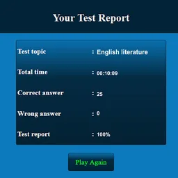 English Literature MCQ screenshot 1