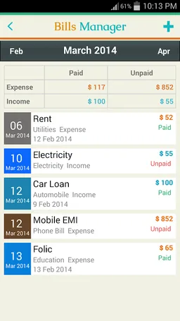 Bills Manager & Daily Reminder screenshot 3