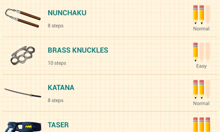 How to Draw Weapons screenshot 1