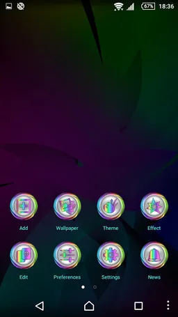 Neon Rainbow Go Launcher theme screenshot 6