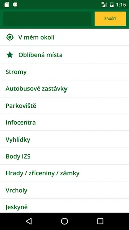 Mapová aplikace VLS ČR screenshot 2