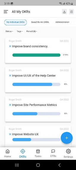 Profit.co OKR Software screenshot 4