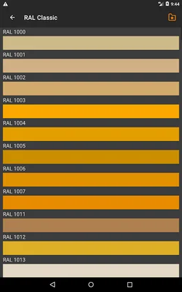 RAL 颜色 + NCS 调色板 + PANTONE 颜色。世界色彩标准 screenshot 10