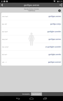 Latvian Nouns screenshot 2