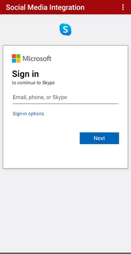 Social Media Integration screenshot 1