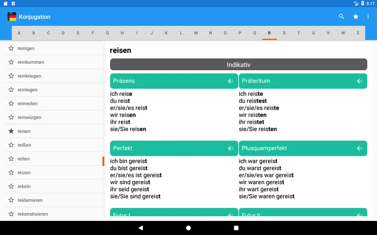 Deutsche Konjugation screenshot 1