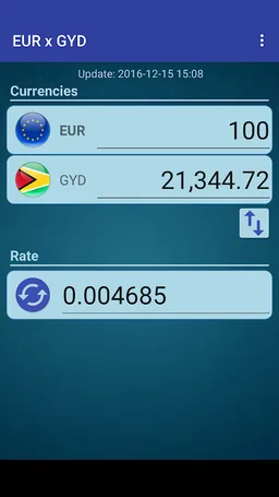 Euro x Guyanese Dollar screenshot 1