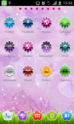 Flowers Go Launcher Theme screenshot 1