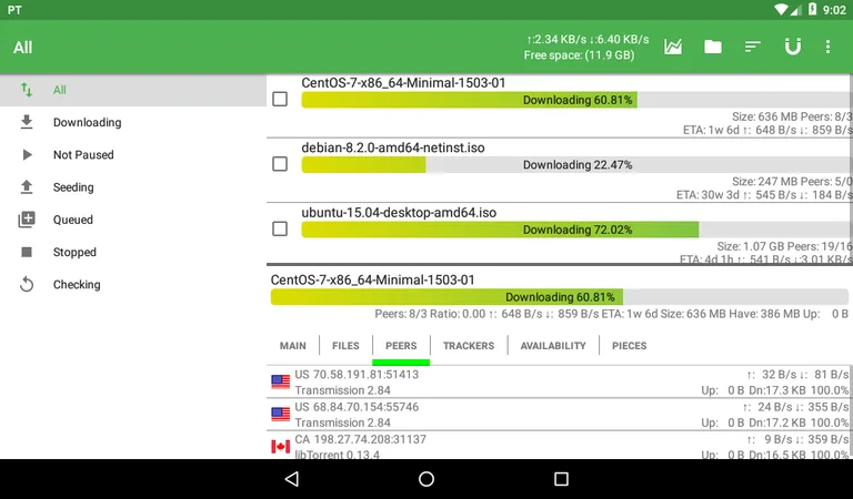 PTorrent - torrent application screenshot 6