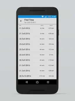 Smart Tire Size Calculator screenshot 9