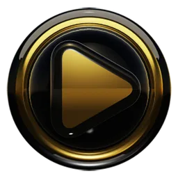 Poweramp skin Black Gold icon