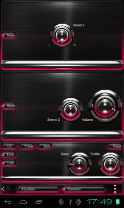 Poweramp skin Raspberry Glow screenshot 4