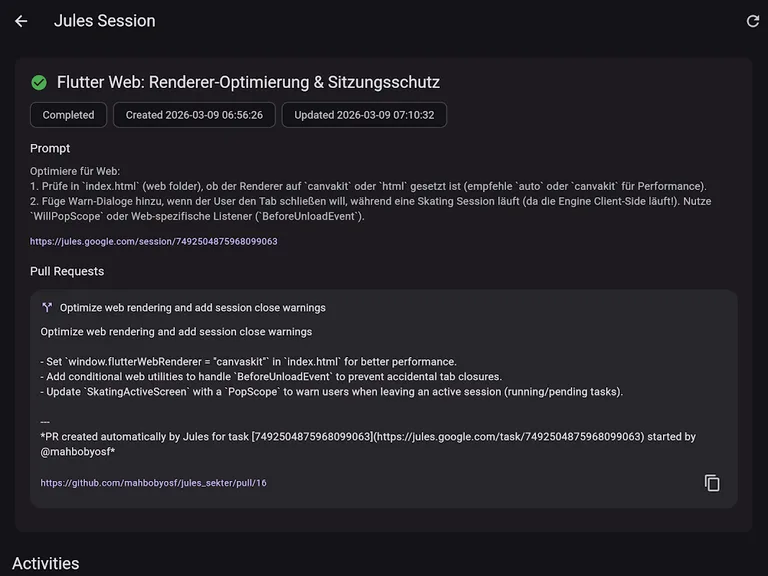 Jules Console screenshot 13