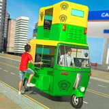 Auto rickshaw traffic racer icon