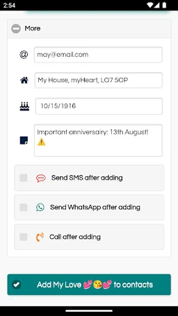 Add Contact screenshot 2