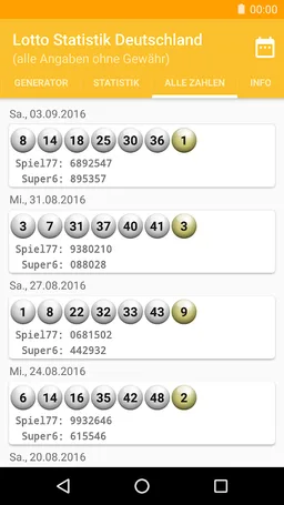 Lotto Statistik Deutschland screenshot 4