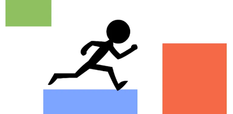 Stickman Race Ninja Jump, Roll And Run to Escape cover image