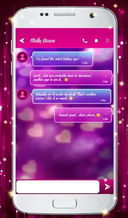 Glitter SMS Themes for Girls screenshot 7