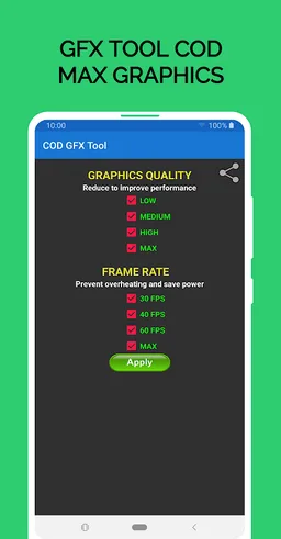 GFX Tool for COD - HDR 60fps screenshot 3
