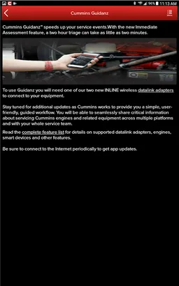 Cummins Guidanz screenshot 12