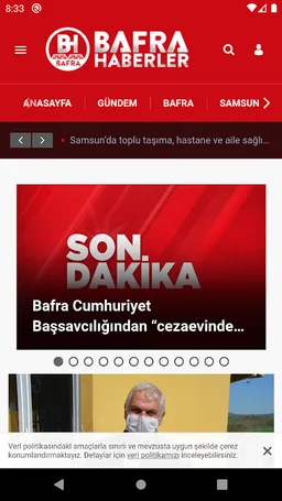 Bafra Haberler screenshot 1