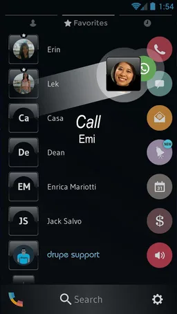 Dusk Black Contacts & Dialer Theme screenshot 1