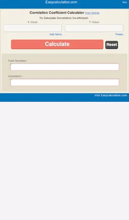 Correlation Coefficient Calc screenshot 3