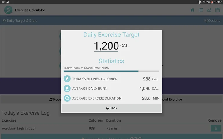 Exercise Calorie Calculator screenshot 10