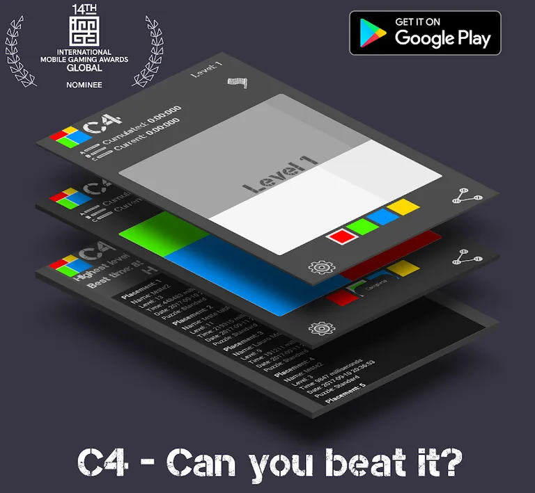C4 – Color Match Brain Teaser screenshot 1