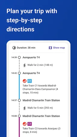 Madrid Transit Planner & Times screenshot 2