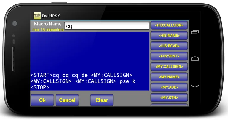 DroidPSK - PSK for Ham Radio screenshot 1