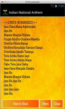 Indian National Anthem screenshot 5