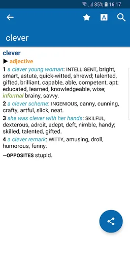 Concise Oxford Thesaurus screenshot 8