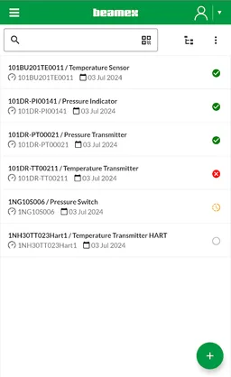 Beamex bMobile screenshot 1