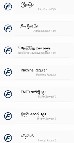 TTA RealOp Unicode Myanmar Font screenshot 6