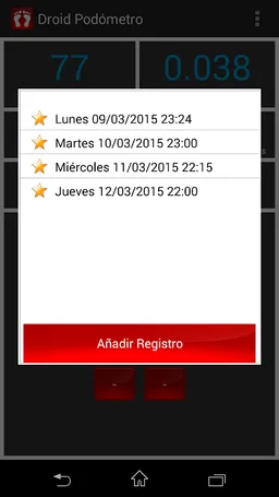Droid Podómetro screenshot 1