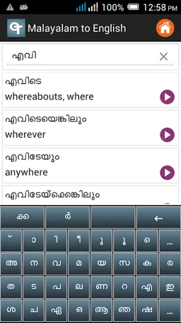Malayalam Dictionary screenshot 4