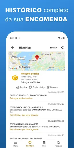 Rastreamento de Encomendas screenshot 1