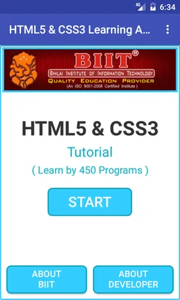 HTML5-CSS3 Training App (Offline)with 450 Programs screenshot 1
