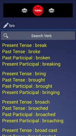 Verbs screenshot 2
