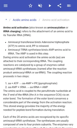 Amino acids screenshot 2