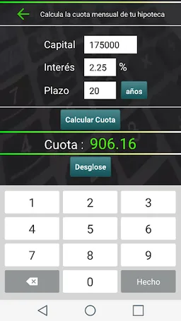 Simulador Hipotecas screenshot 2