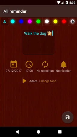 All reminder screenshot 1