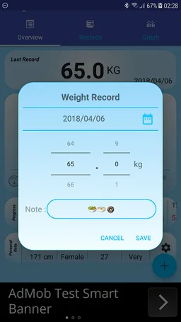 Weight BMI BMR Tracker screenshot 3