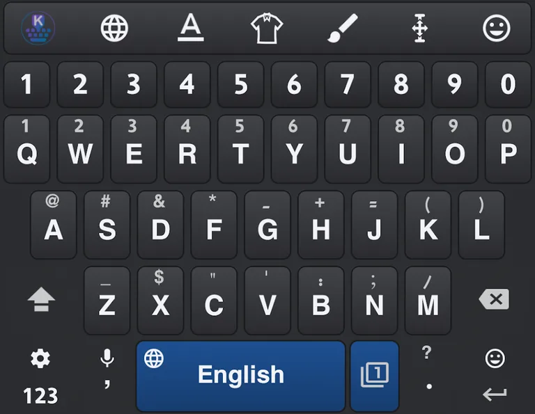 KurdKey Theme Black & Blue screenshot 2