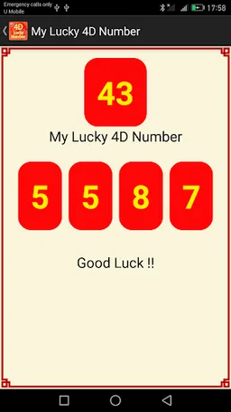 My Lucky 4D Number screenshot 2