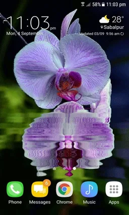 Purple Orchid Flower LWP screenshot 3