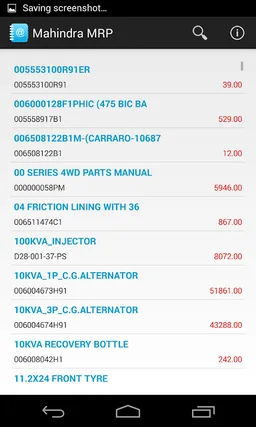 Mahindra Spares MRP screenshot 1