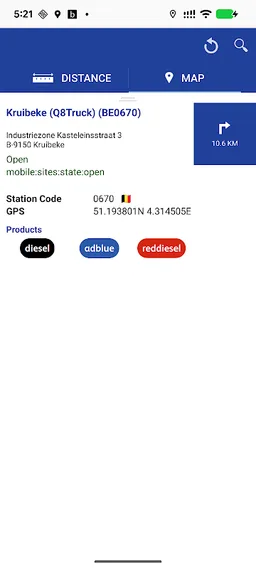 Q8Truck station finder screenshot 4